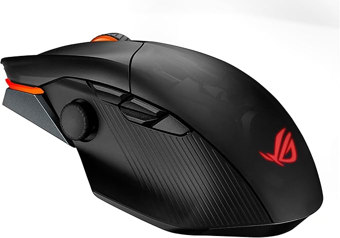 ASUS ROG Chakram X Origin Wireless Gaming Mouse – MMO/MOBA Design Detachable Joystick 11 Programmable Buttons Right-Handed 123g Tri-Mode Connectivity 36K DPI up to 150Hr Battery PC/Mac Support