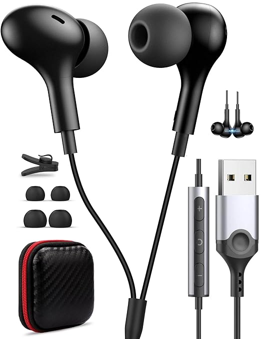 USB Headphones for PC Laptop Magnetic 7.5FT Wired Earbuds 16FT Link Cable for Apple Vision Pro 5 Meters Linking Cable for Galaxy XR for Oculus for Quest 3 3S 2 ProPico 45M USB 3.1 Long Lead for VR