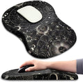 Hokafenle Ergonomic Mouse Pad Wrist Support with Massage Design Wrist Rest Pain Relief Mousepad with Memory Foam&ampNon-Slip PU BaseMouse Pads for Wireless Mouse (12x8 inchTarot Constellation)