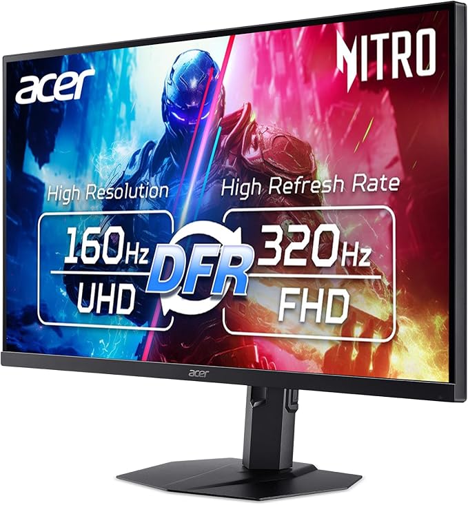 Acer Nitro 27” 4K UHD 3840 x 2160 Gaming IPS MiniLED Monitor | AMD FreeSync Premium | 160Hz Refresh Rate to FHD 320Hz (DFR) | Up to 0.5ms | 1 x Display Port 1.4 &amp 2 x HDMI 2.1 Ports | XV275K V3bii
