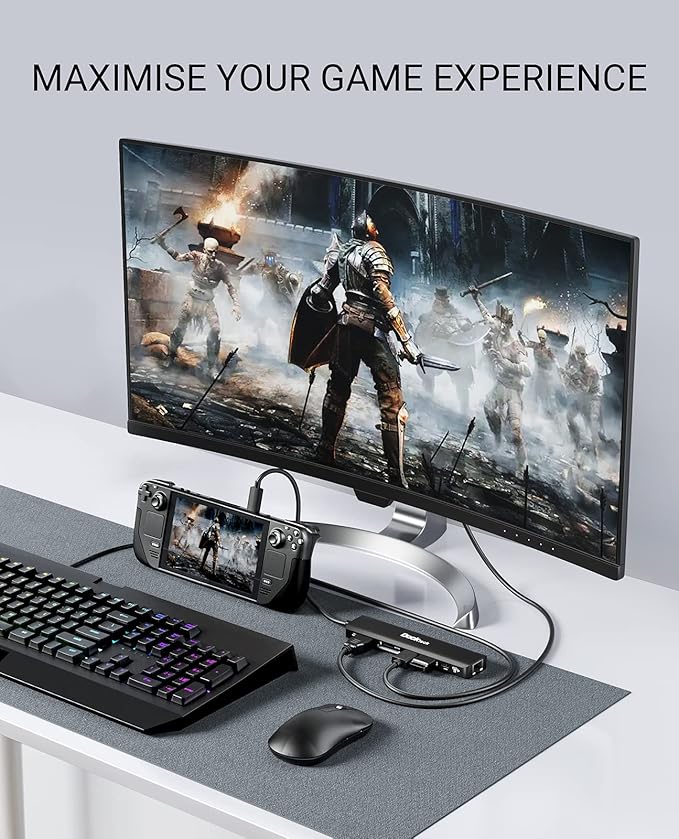 USB C Hub 4K 60Hz Dockteck 7-in-1 USB C PD Ethernet Hub Dongle with 4K 60Hz HDMI 1Gbps Ethernet 100W PD 2 USB 3.0 SD/Micro SD for MacBook Air/Pro M1 2020 iPad Pro 2021 iPad mini 6 and More