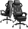 GTPLAYER Gaming Chair Computer Chair with Mesh Back Ergonomic Gaming Chair with Footrest Reclining Gamer Chair with Adjustable Headrest and Lumbar Support for Gaming and Office (Black)