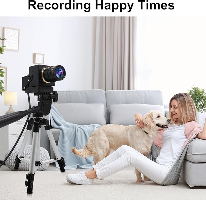 SVPRO USB Camera 1080P Full HD Webcam 2MP Machine Vision Industrial Camera 2.8-12mm Varifocal Lens Manual Focus Webcam 100fps/60fps/30fps for WindowsMacLinuxAndroid