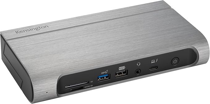 Kensington SD5800T Thunderbolt 4 and USB4 Quad 4K Display Docking Station 100W Charging 2 x HDMI 2 x DP 2.5G Ethernet Card Readers for Windows/MacOS (K32856NA)