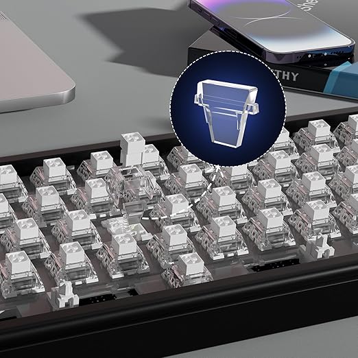 Kailh Box White Pro Switches for mx Mechanical Keyboard3-Pin Thick Clicky/Firm Response/Gaming/RGB/Crisp Sound Switches(Box White Pro 108pcs)
