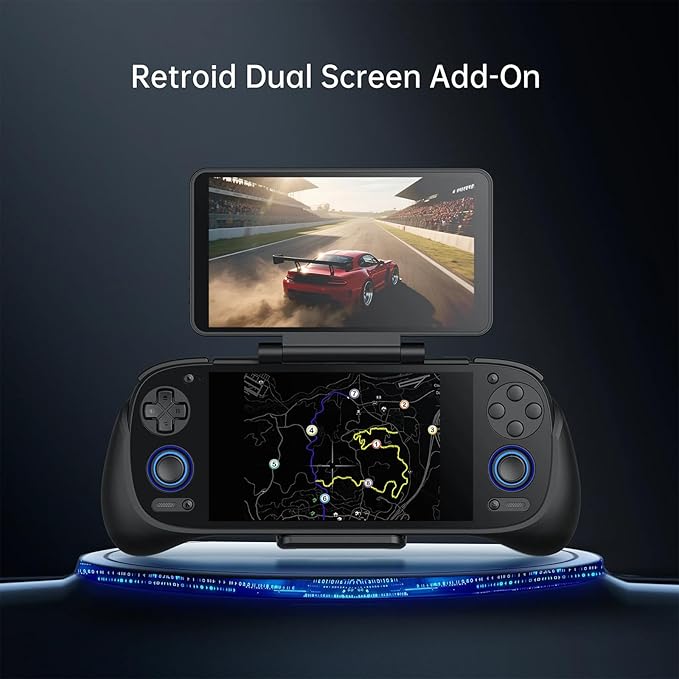 PANGBOER Adjustable Double Monitor Add on 1080p Portable Gaming Monitor Foldable Screens Split Display for Consoles Gaming Accessory
