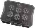 Laptop Cooling Pad 15.6 Inch Silent Computer Cooler Stand with Adjustable Fan Speed and Blue LED for Portable Notebook Cooling and Storage
