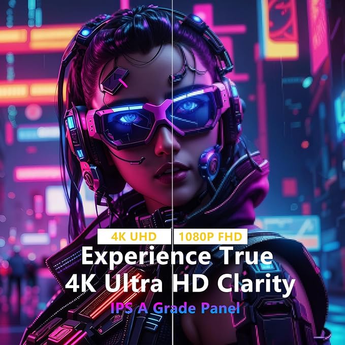 15.6 Inch 4K UHD Portable Gaming Monitor 120% sRGB Lightweight Metal Touchscreen with Type-C Mini HDMI Travel Monitor for Laptop PC Mac PS4/5 Switch