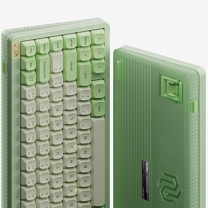nuphy Halo75 V2 Mechancial Gaming Kyeboard75% Wireless Hot Swappable Bluetooth Keyboard83 Kyes RGB Backlit KeyboardSupport Bluetooth/2.4GHz/USB-C (Green Lemon (55gf))