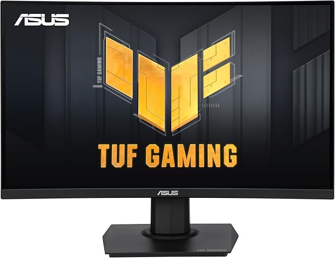 ASUS TUF Gaming 24” (23.6 inch viewable) Curved Monitor (VG24VQER) – FHD 180Hz 1ms DCI-P3 90% Extreme Low Motion Blur Sync FreeSync Shadow Boost Eye Care DisplayWidget Center 3yr Warranty