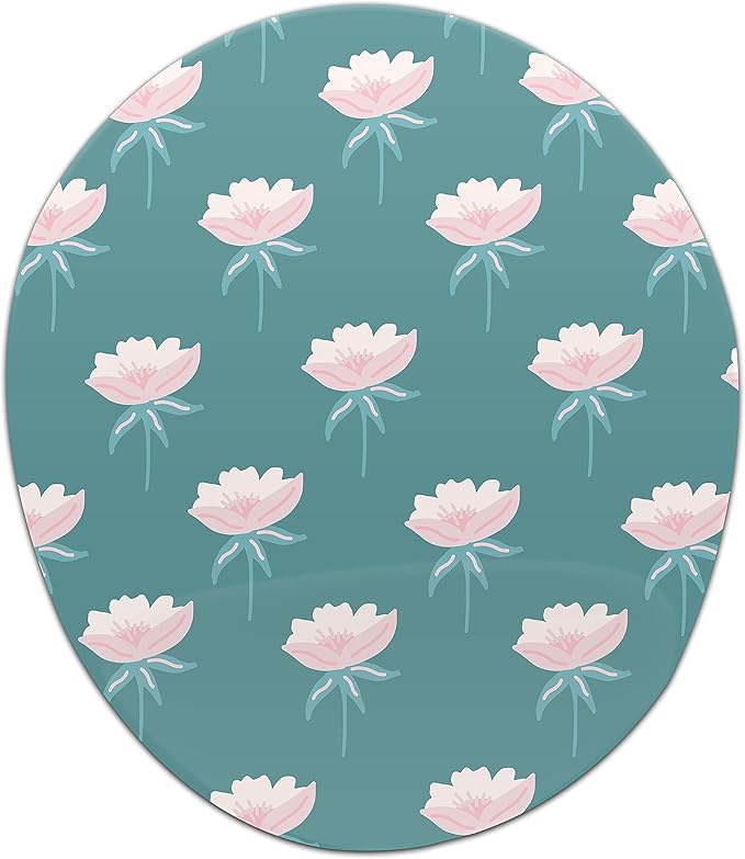 Ergonomic Mouse Pad with Wrist Rest Digital Printed Mouse Mat for Tendon Sheath Problems Non-Slip Base for Office and Home Size: 20 x 23 cm