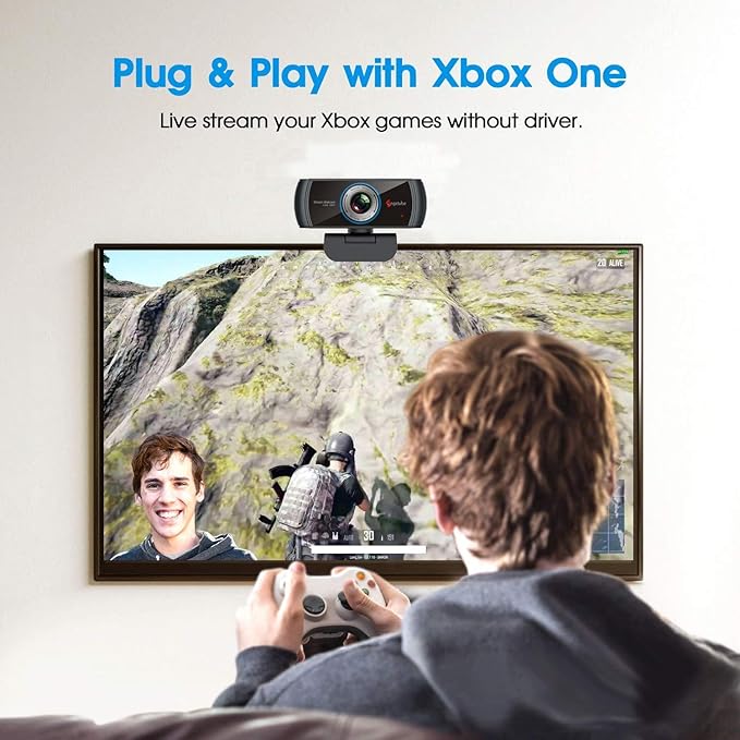 Angetube 1080P Webcam for Streaming 920 PC Web Camera Calling Video Recording Cam for Windows Mac Conferencing Gaming Xbox Skype OBS Twitch Xsplit GoReact with Microphone &amp 100-Degree View Angle