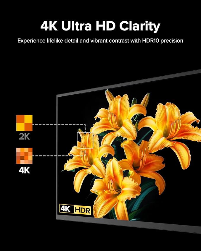 Portable Monitor 4K 23.8 3840x2160 UHD 24 QLED Large Monitor 400 Nits | 100% DCI-P3 | USB-C &amp HDMI | VESA &amp Stand | Second Screen for Computer Mini PC Game Consoles