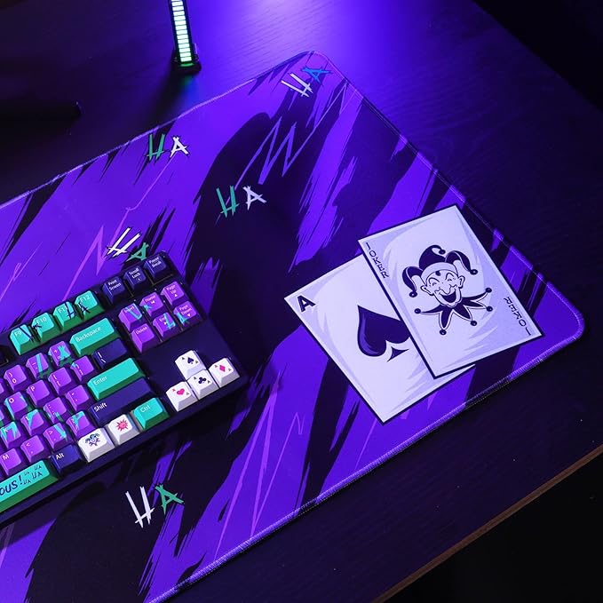 Joker Graffiti Desk Mat | Large Extended Gaming Mouse Pad | Anti-Slip Base | 35.4 x 15.7 Inches | PC Gaming Accessories | Premium Stitched Edges | Royal Flush Gaming