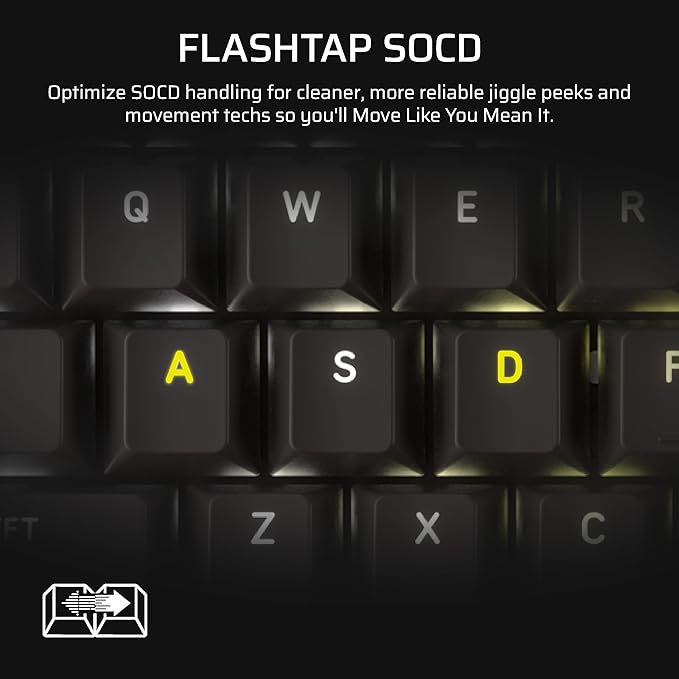 Corsair Vanguard 96 Wired Mechanical Gaming Keyboard – 96% Layout MLX Fusion Tactile Switches 8000Hz Polling LCD Display Virtual Stream Deck G-Keys SOCD Flashtap QWERTY US – Black