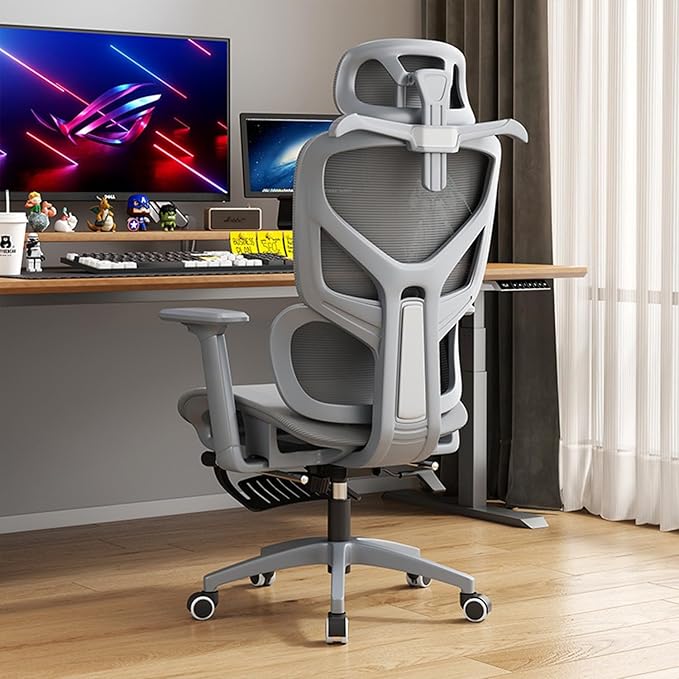 Ergonomic Chair Mesh Office Desk Seat Adjustable Lumbar Support 135° Recline 330LBS Capacity High Back Computer Chair with Wheels for Home Office Gaming Study(All Black)