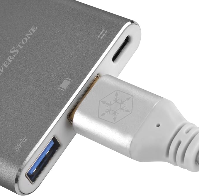 SilverStone Technology USB Type-C Multi-Purpose Hub Charcoal Gray (EP08C)