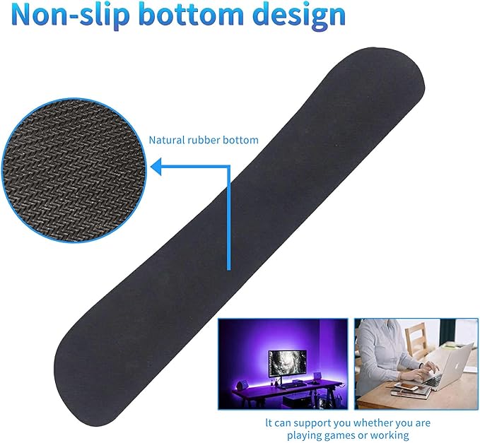 Keyboard Wrist Rest Pad Mouse Pad and Mouse Wrist Support Plus Cup Coaster for Gaming and Office Comfortable for Easy Typing and Pain Relief Honeycomb Bee