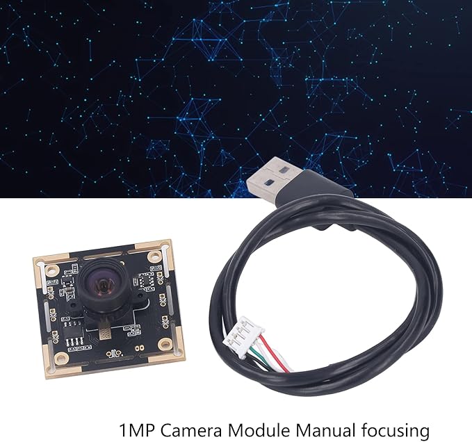 3 Pcs 1MP USB Camera Module USB 2.0 30 FPS Web Camera Module 100 Degree with Distortion Panorama OV9732 Computer Web Camera Board for Computer Laptop Plug and Play