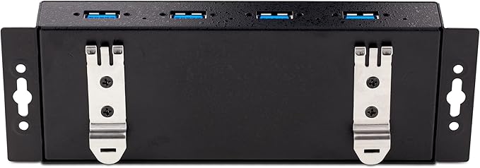 StarTech.com 4-Port Industrial USB 3.0 5Gbps Hub Rugged USB Hub with ESD Protection DIN/Wall/Desk Mountable USB-A Hub USB Expander w/Locking Ports Heavy Duty - TAA