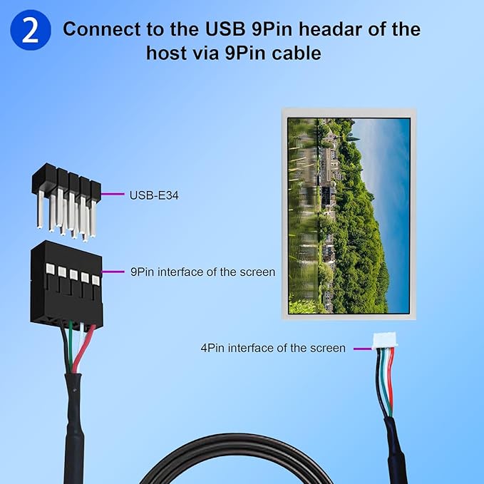 VSDISPLAY 8 Inch 1280x800 IPS LCD Monitor Portable Small Display Supports Theme Edit for PC Case CPU GPU RAM Data Monitoring Secondary ScreenWhite