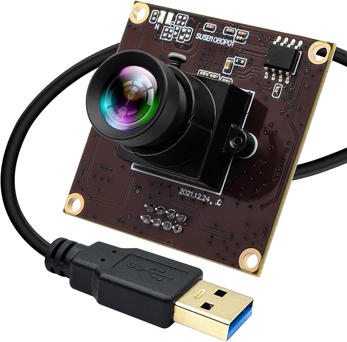 1080P USB3.0 High Speed 50fps USB Camera Module 0.01Lux Low Illumination Webcam with 53° No Distortion Lens Plug &amp Play for 3D Printer Industrial Inspection &amp Microscope
