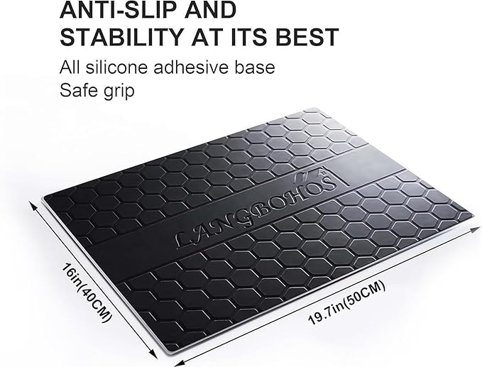 Extra-Large Glass Mouse Pad (White-19.7 * 16'') Micro Etched Surface and Whole Silicone BaseGaming Mouse Pad Improved Precision and SpeedDurable Easy to Clean