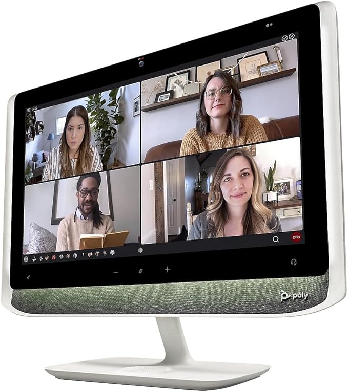 Plantronics Poly - Studio P21 Personal Meeting Display Polycom - 1080p HD Video Quality - Enterprise-Grade 21 inch Display - Integrated Stereo Speakers - Certified for Zoom and Teams
