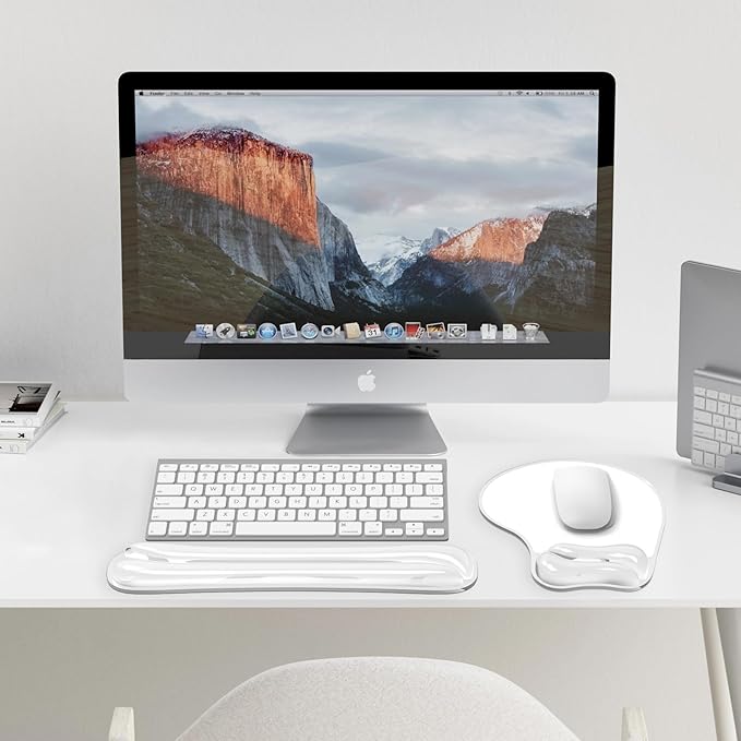 Gel Mouse pad &amp Keyboard Wrist Rest Set Ergonomic Keyboard and Mousepad with Wrist Support Keyboards Wrist Rest Computer Keyboards Pad Cooling Gel Clear