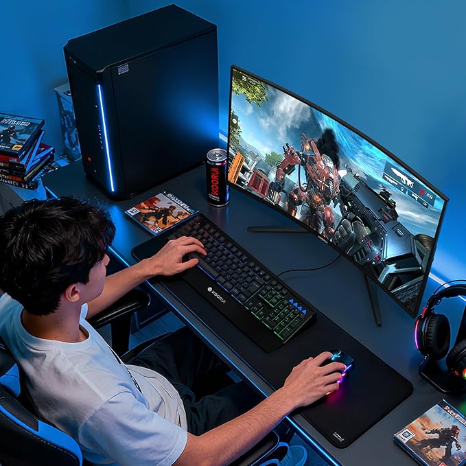 KOORUI 32 inch Curved Gaming Monitor QHD (2560 x 1440) 2K 170Hz 144Hz Monitor 1ms 1500R Display 90% DCI-P3 Adaptive Sync Tilt Adjustable VESA Compatible DisplayPort HDMI Black
