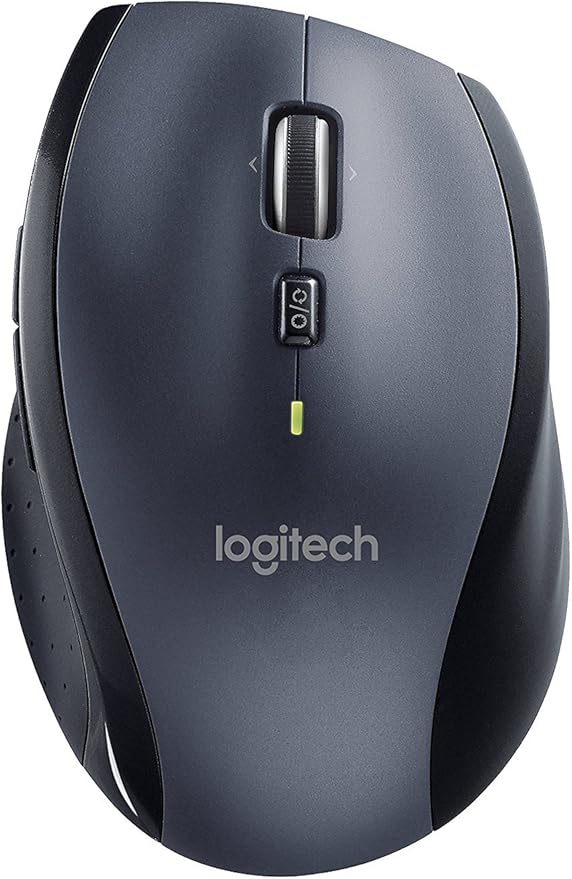 Logitech M705 Marathon Wireless Laser Mouse 2.4 GHz Frequency 30 ft Wireless Range Right-Hand Use Black