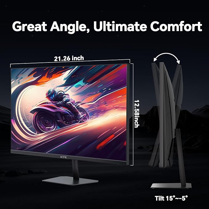 KTC 24 Gaming Monitor 180Hz 144hz Monitor QHD(2560x1440p) l Up to 1MS | Fast IPS Monitor |122% SRGB | 2X DP &amp 2X HDM|100×100mm VESA Compatible (Renewed)