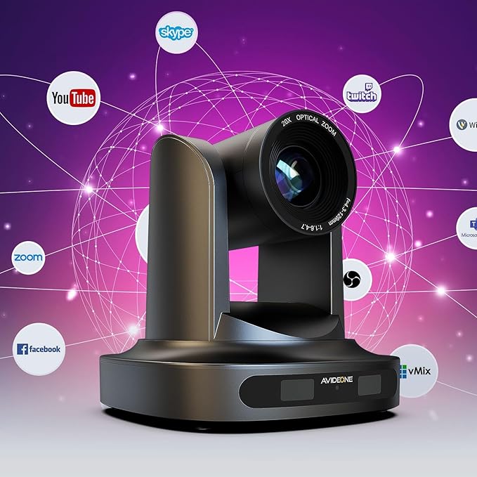 PTZ-P20X PTZ Camera PoE 20X Optical Zoom Black