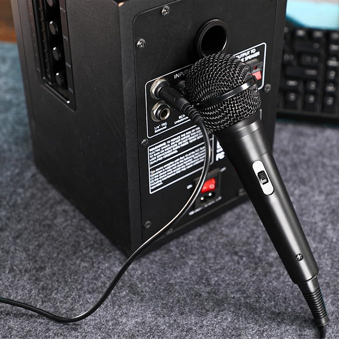 RecorderWave Handheld Wired Microphone Material Body Plug and Play Wired Design 4 Meters Long Suitable for Stage or Outdoor high-Intensity use