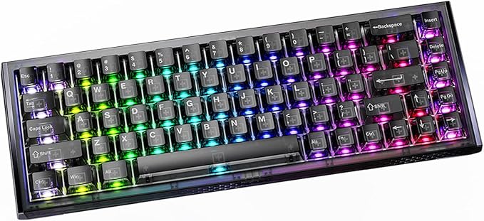 DAREU COOL68 60% Wired Gaming Keyboard Rapid Trigger Magnetic Switch Keyboard with 8000Hz Polling Rate Adjustable Actuation 0.1ms Latency Gasket Mount Hot swappable RGB Light