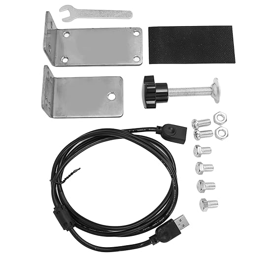 Qqmora Racing Game Handbrake Mount  Easy Control USB Handbrake Bracket 64 Bit High Rigidity for PC Wins Nylon Wire for Sim Games