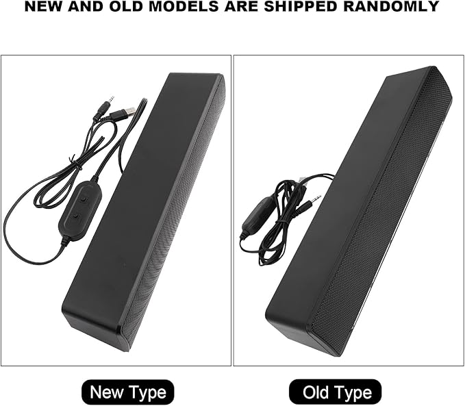 Zopsc USB Computer Speaker Wired Stereo Sound Box Soundbar Music Player Bass Surround Sound Box 3.5mm Input for PC Cellphones(Black)