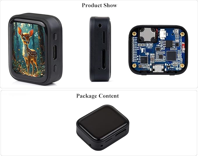 ESP32-S3 1.8inch AMOLED Touch Display Development Board 32-bit LX7 Dual-Core Processor 368×448 Pixels Onboard Audio Codec Support Offline Speech Recognition and AI Speech Interaction