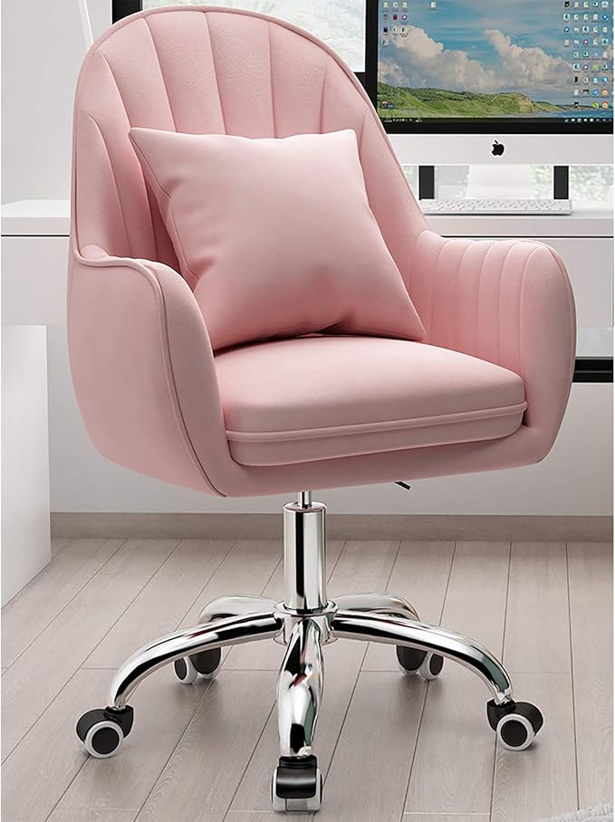 Office Chair Gaming Chair Computer Chair Adjustable Swivel Chair Modern Mid-Back Desk Chair Armchair for Executive Living BedroomUpholstered Computer Chair with ArmrestHome Velve