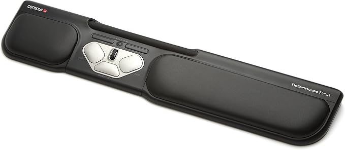 Contour RollerMouse Pro3: Ergonomic Design for RSI Carpal Tunnel &amp Shoulder Pain No Reach No Grip No Strain Customizable Shortcuts Adjustable Speed Wired USB for Mac &amp PC