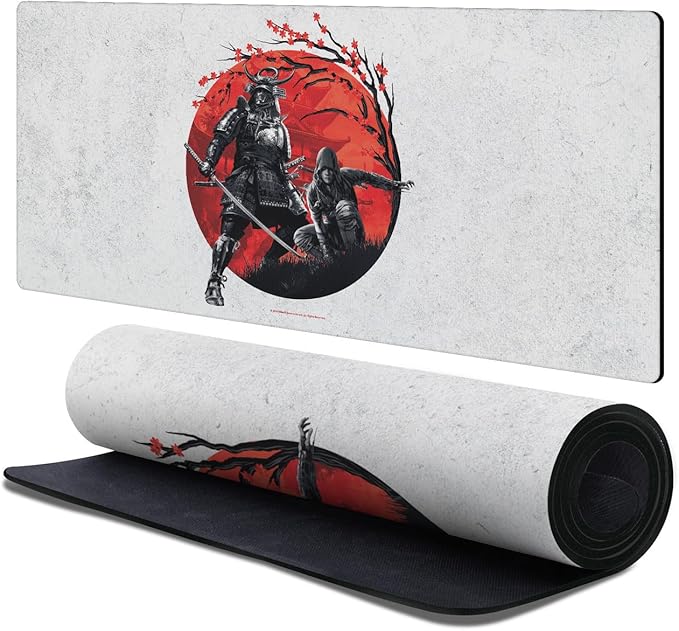 Head Case Designs Officially Licensed Assassin's Creed Japan Flag Characters Shadows Graphics 37.4 x 15.75 x 0.16 inches (900 x 400 mm) - XL Gaming Office Desk PC Keyboard Mouse Mat Pad