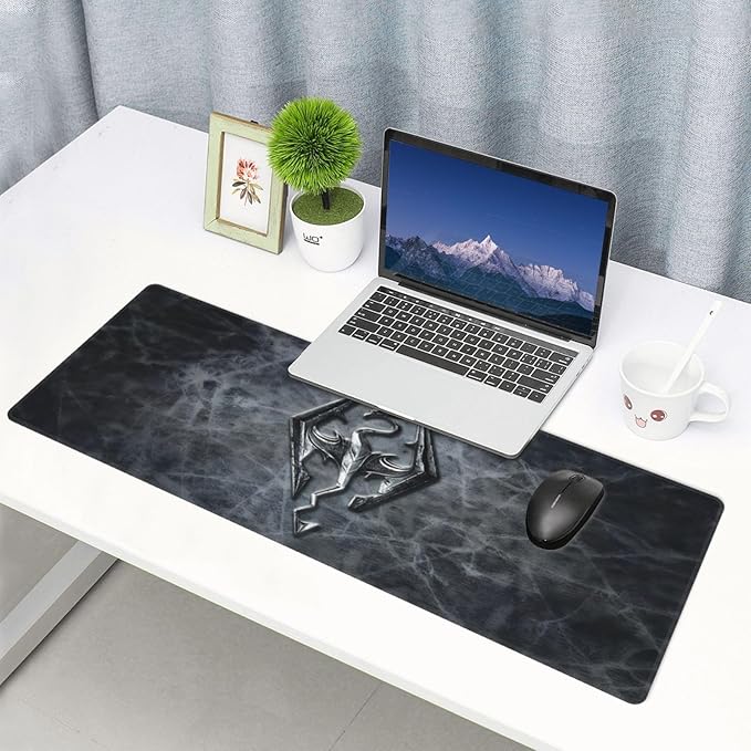 Generic Mouse Pad Non-Slip Rubber Base Mouse Pad Waterproof Desk Writing Mat for Office Home 12x31.5in Black6