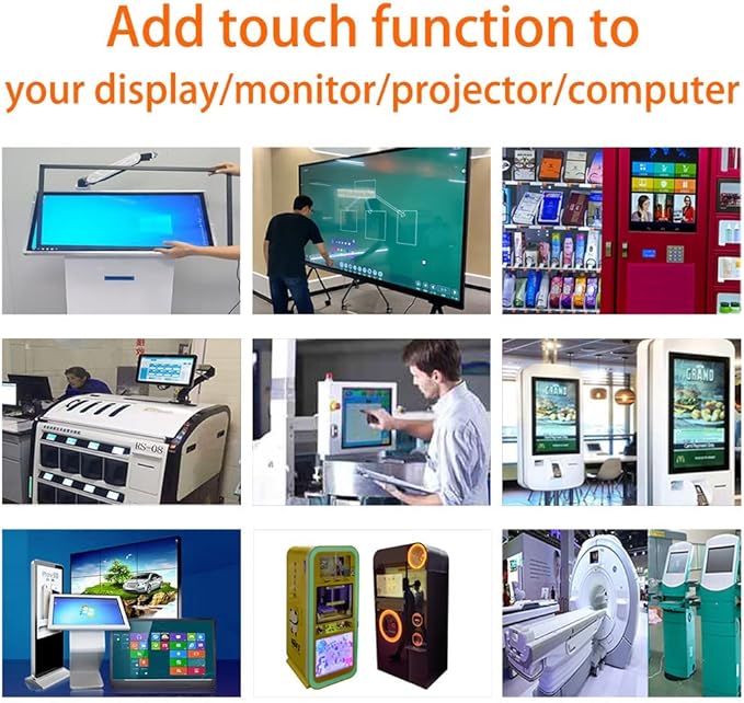 Chengying 23.6 inch (16:9) Infrared Multi-Touch Overlay - IR Touch Frame - 23.6 Infrared Touch Panel - USB Interface - with Protective Glass