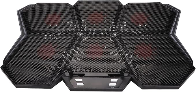 LerLaptop FanLaptop Cooling PadLaptop Cooling Aming Laptop CoolingTablet Cooling PadLaptop Cooler 6 High Speed Silent Fans 2600RPM 12 RGB Modes with LED Sn for 12in to 17in Lap