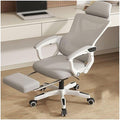 Ergonomic Office Chair with Footrest Headrest and Backrest 90-135 AdjustableWheels 360 Swivel Office Desk Chair for HomeBedroomStudyStudentAdultsGrey
