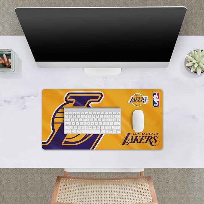 Head Case Designs Officially Licensed NBA Horizontal Banner Los Angeles Lakers 23.62 x 11.81 x 0.12 inches (600 x 300 mm) - L Gaming Office Desk PC Keyboard Mouse Mat Pad