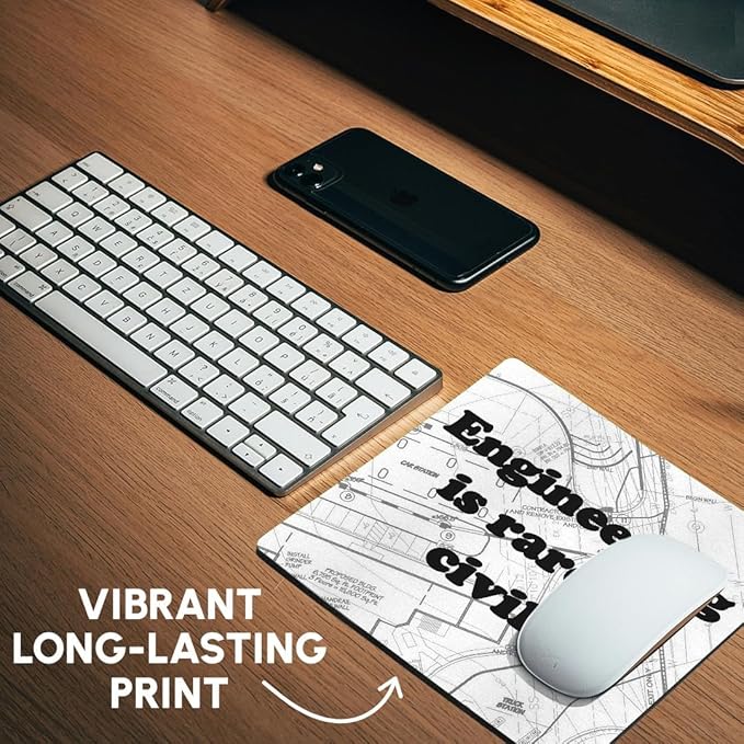 3dRose LLC 8 x 8 x 0.25 Inches Mouse Pad Engineering is Rarely Civil Civil Engineer (mp_149859_1)