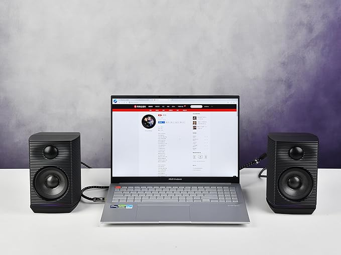 FiiO SP3 Powered HiFi Active Desktop Speakers - 80W Stereo Computer Speakers and Home Music Sound System with AUX Audio/RCA 2-Way (Black)