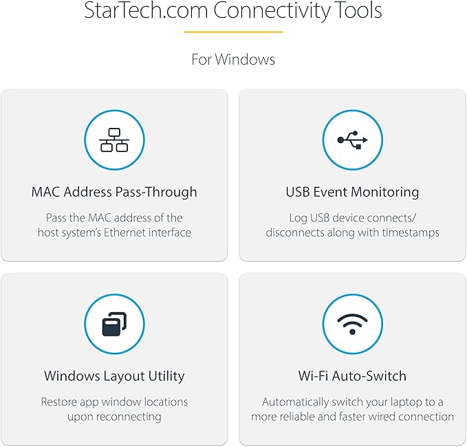 StarTech.com USB-C Docking Station for Windows and ChromeOS Dual Monitor 4K 60Hz USB-C/HDMI or 1080p VGA HDR10 USB 10Gbps Hub 100W Laptop Charging GbE - TAA
