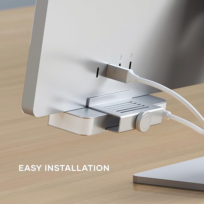 Satechi USB C Hub iMac USB Adapter USB C Data Port USB-A 3.0 Data Micro/SD Card Readers USB C Clamp Hub for iMac M4 Does Not Fit 2020 iMac &amp Earlier Models - Silver